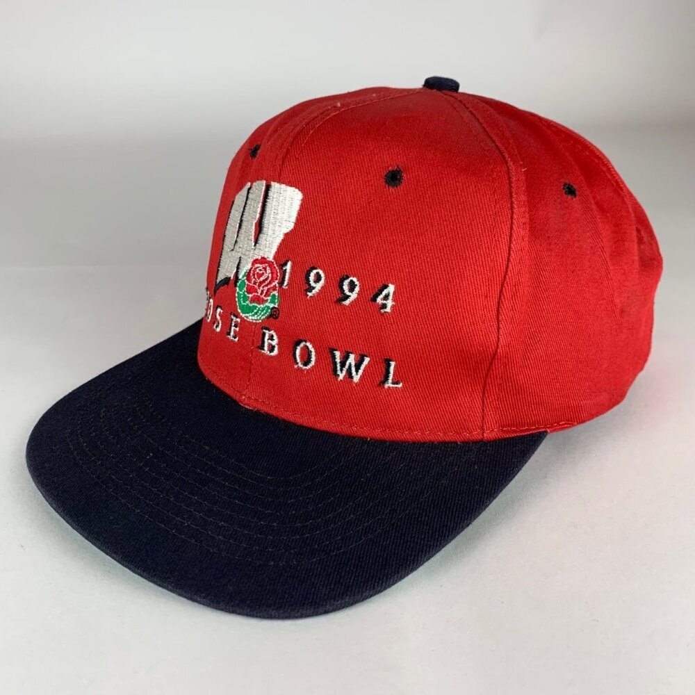 Wisconsin Badgers NCAA Vintage KC Red Black 1994 Rose Bowl Snapback Hat